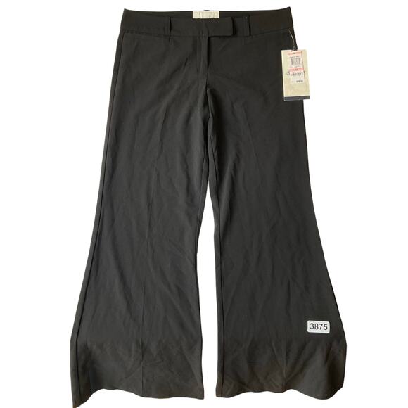 American Rag Cie Women Formal Pants size 13 Flared Wide Leg Rayon Mix Black NWT - Picture 1 of 11